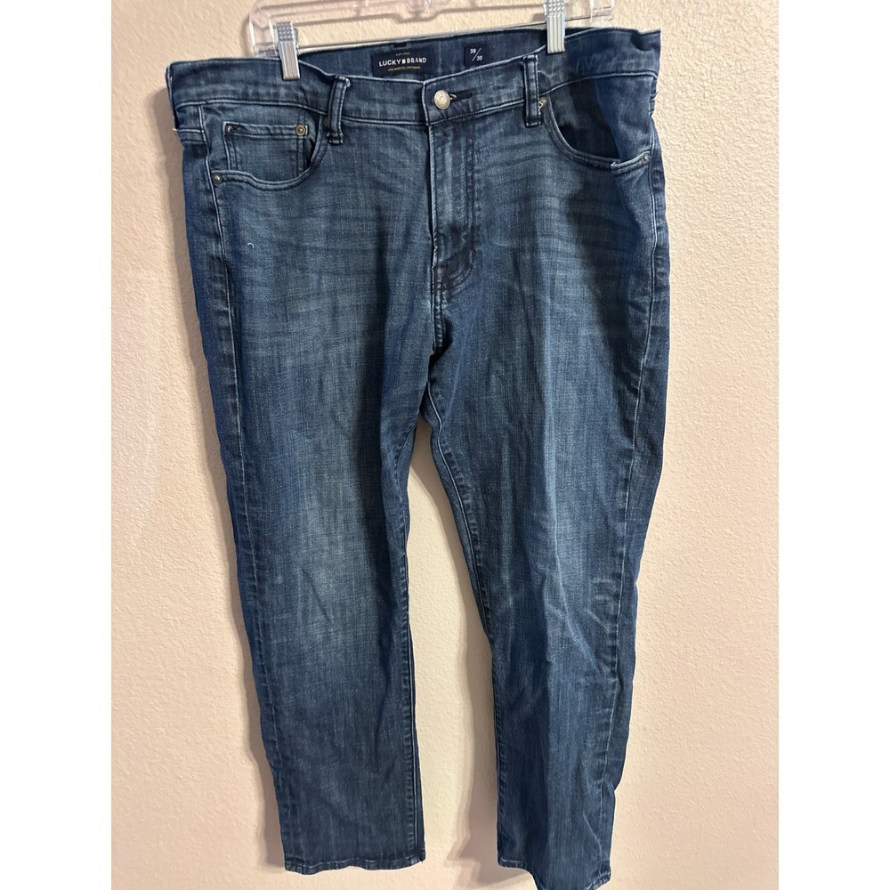 Lucky Brand 410 ATHLETIC SLIM Dark Wash Denim Relaxed Fit‎ Straight Leg Casual